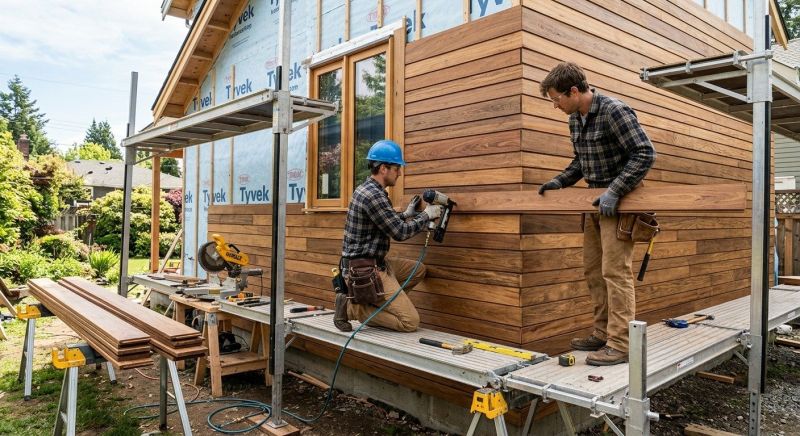 Wood Plank Siding Installation in Boston, MA